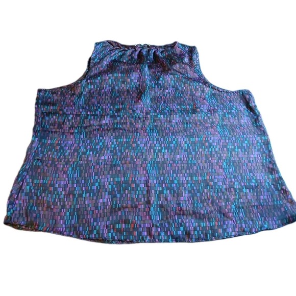 Coldwater Creek XXL Sleeveless Braided Neckline Blouse Top Shirt Women's #524C - Picture 4 of 7